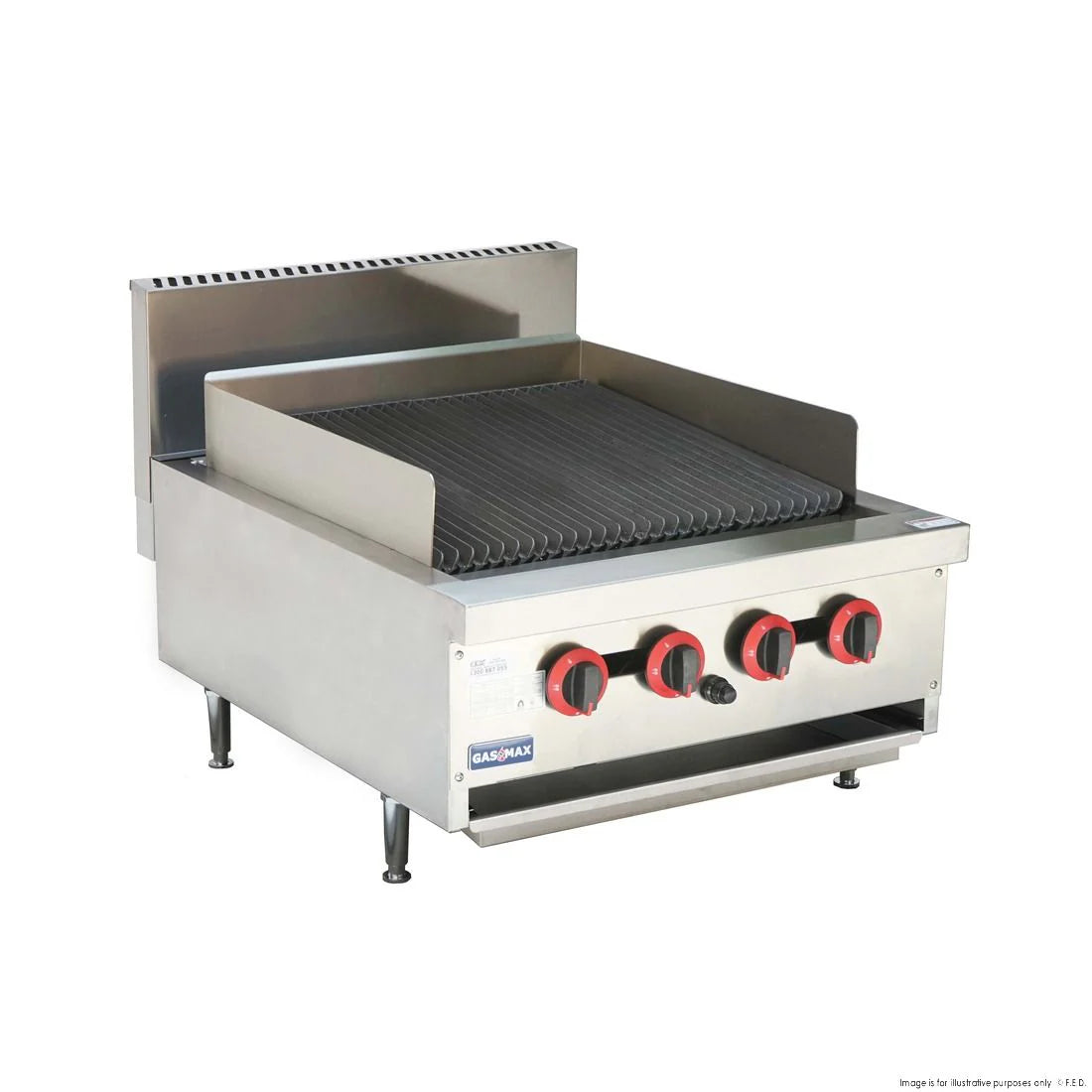 GasMax QR-24E Natural Gas 4 Burner Char Grill Top