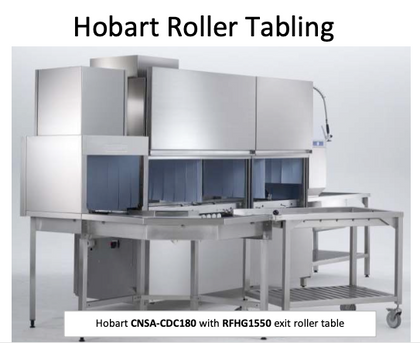 Hobart / RF1050 ML70263-C / Multi Directional Roller Table 2050mm, suits Hobart CS, CN, CP Rack Conveyors or Hood Machines / 180kg / W920 x D846 x H899 / 1Y Warranty