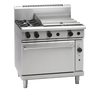 Waldorf / RNL8616GC_NAT / 900mm Gas Range Convection Oven Low Back Version - 2 burner cooktop range with 600mm griddle (126MJ, Natural Gas) / 277kg / W900 x D805 x H972 / 1Y Warranty