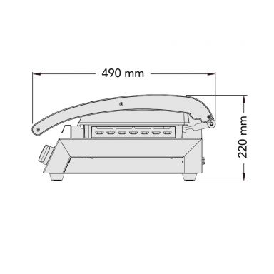 Roband GSA815R Grill Station 8 Slice Ribbed Top Plate