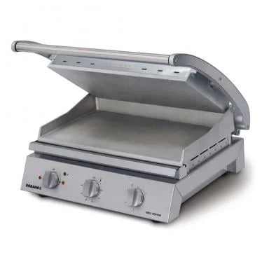 Roband GSA815SE - 8 Slice Grill Station, Smooth Plates - Electronic Timer