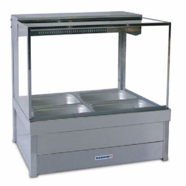 Roband S22 Square Glass Hot Food Display Bars Without Sliding Door