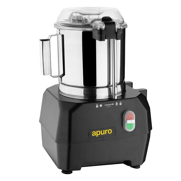 Apuro 5Ltr Bowl Cutter and Veg Prep Attachment with 4x Discs - 3&7mm grater. 2&4mm slicer. With veg prep attachment. 735W. Capacity: 5Ltr