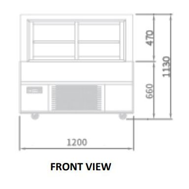 Skipio SB1200-2RD Food Display 669L