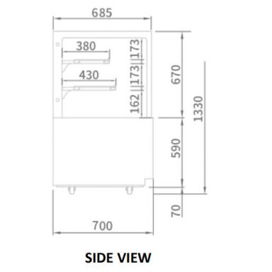 Skipio SB1200-3RD Food Display 669L