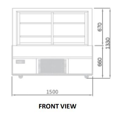 Skipio SB1500-3RD Food Display 837L