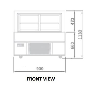 Skipio SB900-2RD Food Display 501L