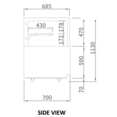 Skipio SB900-2RD Food Display 501L