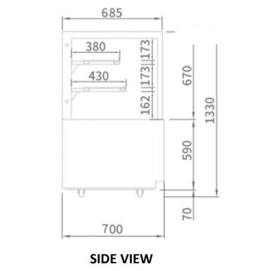 Skipio SB900-3RD Food Display 501L