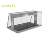 Cossiga LSCM3-FS Linear Series Ceramic Hotplate (3x1/1 GN Plates) - Square Glass Assisted Service with Acrylic Rear Doors