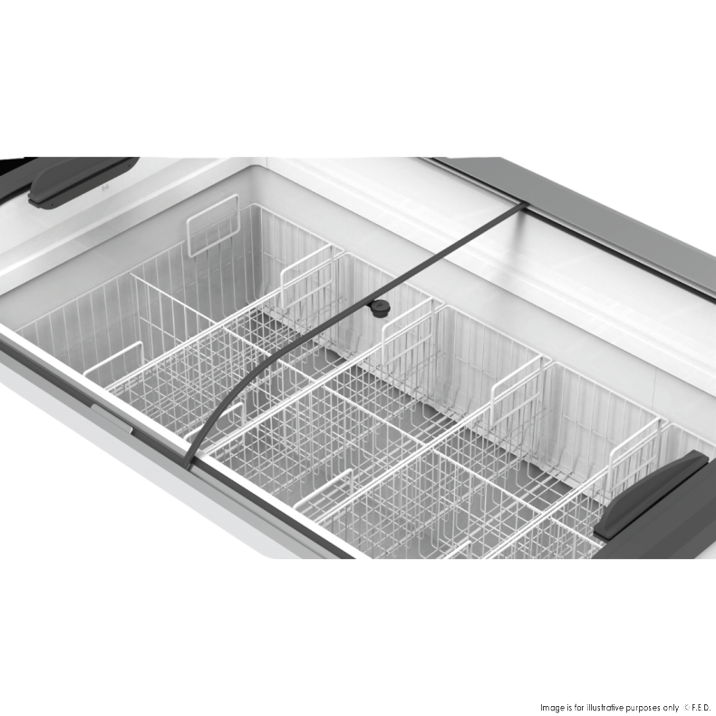 Thermaster Heavy Duty Supermarket Glass Sliding Lid Freezers 306L - SD-306K - Catering Sale