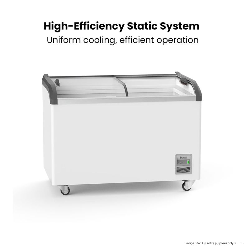 Thermaster Heavy Duty Supermarket Glass Sliding Lid Freezers 406L - SD-406K