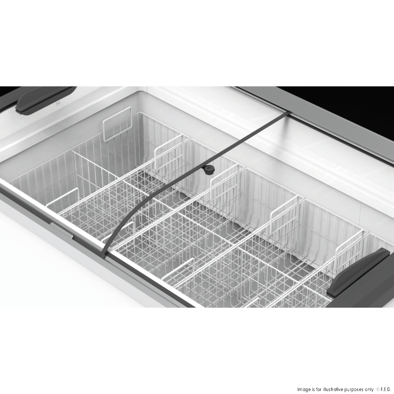 Thermaster Heavy Duty Supermarket Glass Sliding Lid Freezers 506L - SD-506K - Catering Sale