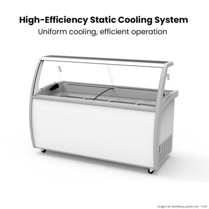 Thermaster Heavy Duty Supermarket Glass Sliding Lid Freezers 576L - SD-576K