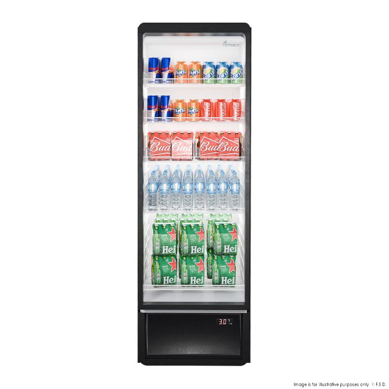 Thermaster Upright Glass Door Beverage Fridge  SDC-258B