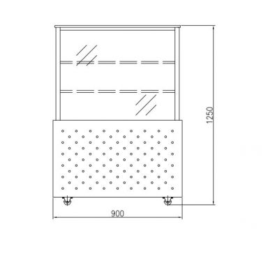 FED SG090FE-2XBS Bonvue Heated Swing Door Food Display