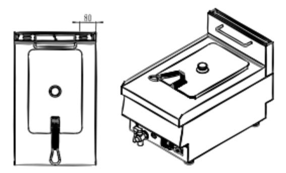 CookRite AT65G4F-C 1 Tube Gas Deep Fryer
