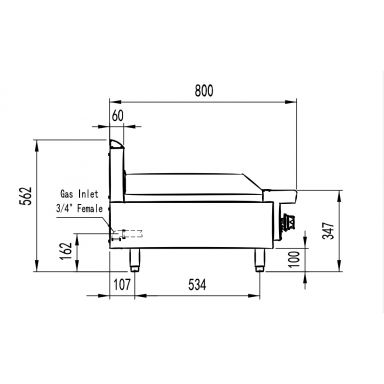 CookRite AT80G12G-C  Gas 1200mm Hotplate