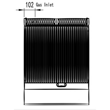 COOKRITE AT80G6C-C BENCHTOP 600 MM GAS CHARG RILL