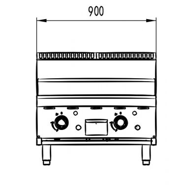 COOKRITE AT80G9G-C BENCHTOP 900MM GAS GRIDDLE