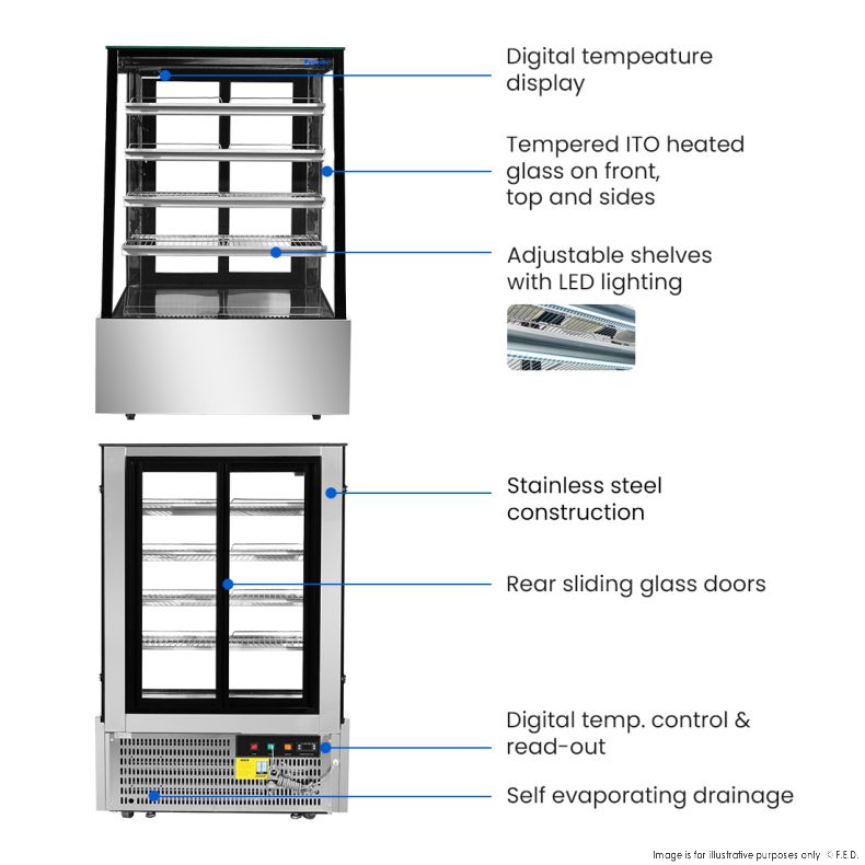 Bonvue Deluxe Chilled Display Cabinet - SLP830C