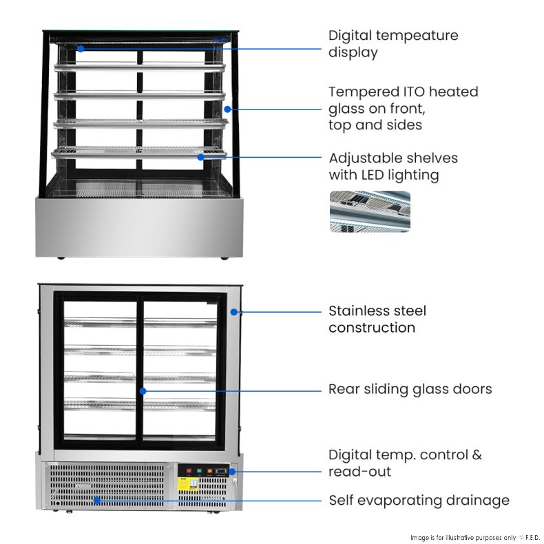 Bonvue Deluxe Chilled Display Cabinet - SLP840C