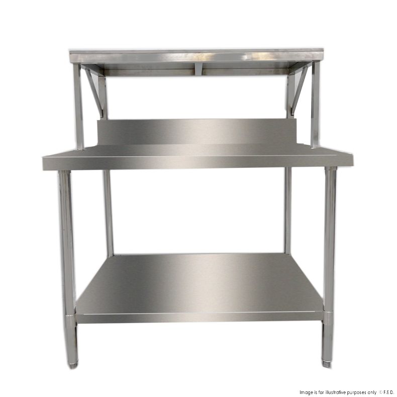 GasMax SMB-8-1200 Modular Heavy Duty Salamander Bench with Shelf Braces