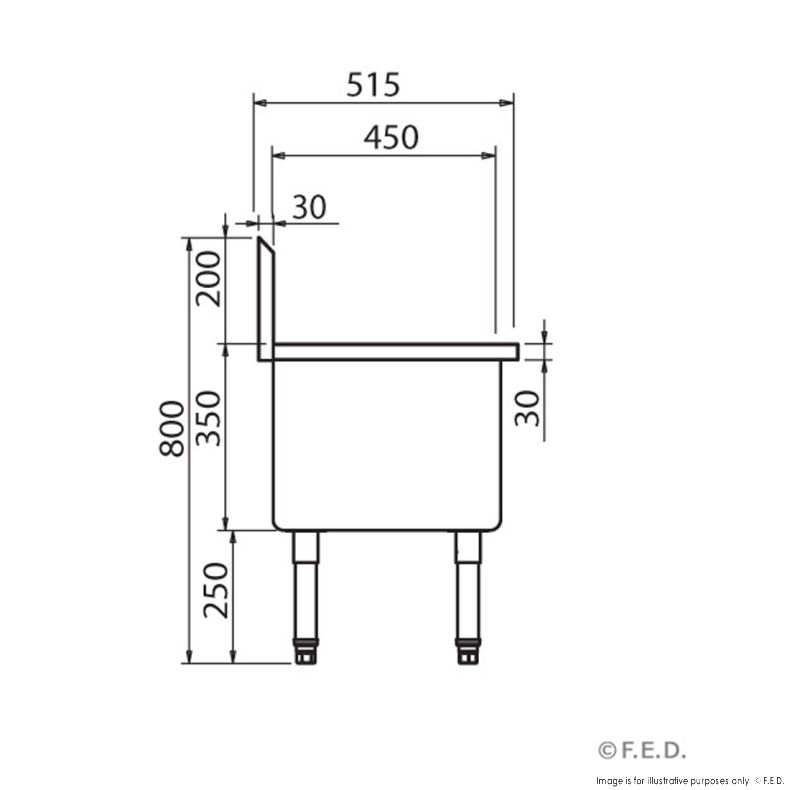 Single Mop Sink - SMS-H