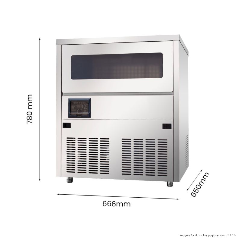 Blizzard SN-101B Under Bench Air Cooled Cube Ice Maker 100kg