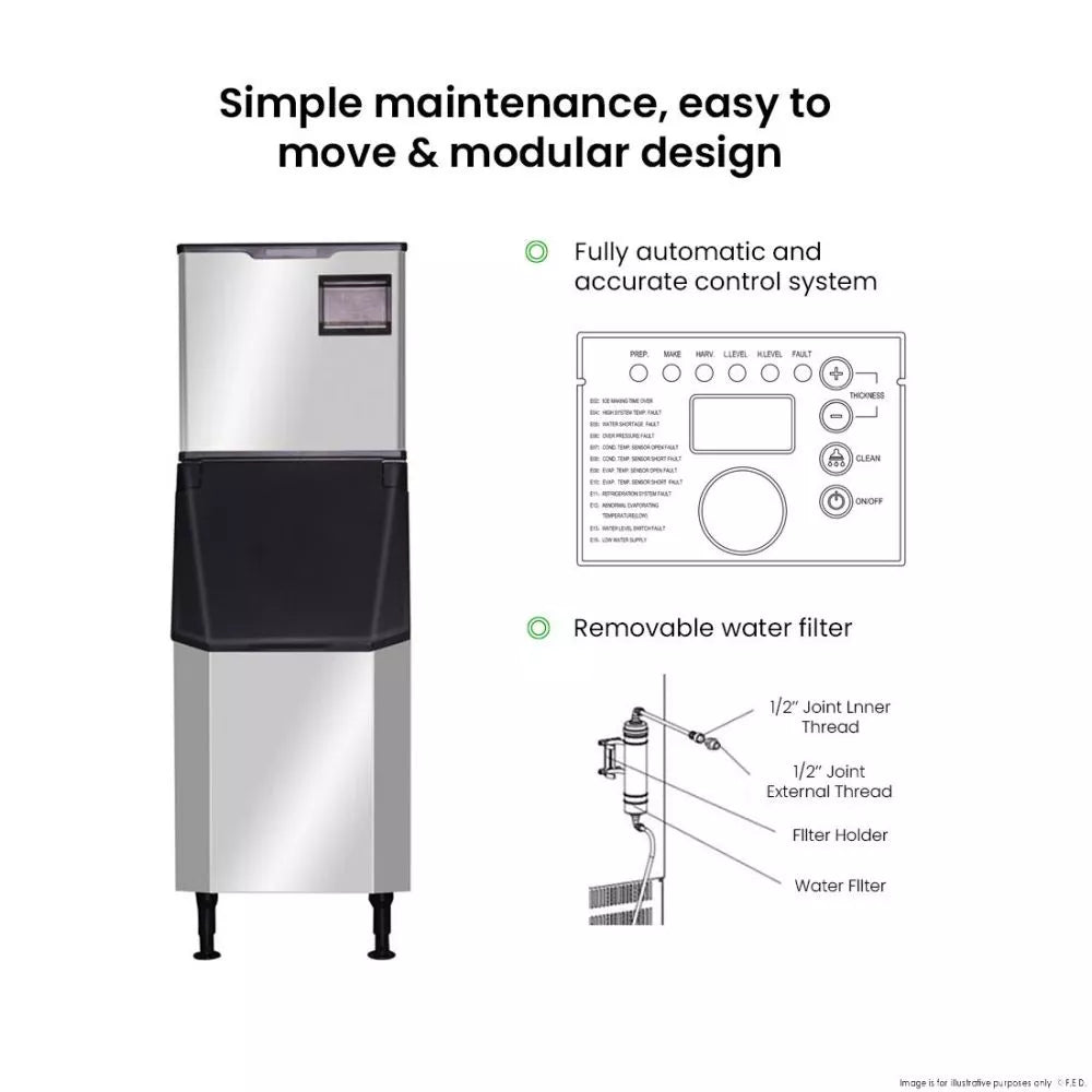 Skip to the beginning of the images gallery Blizzard SN-145C Professional Ice Maker - 145 Kg