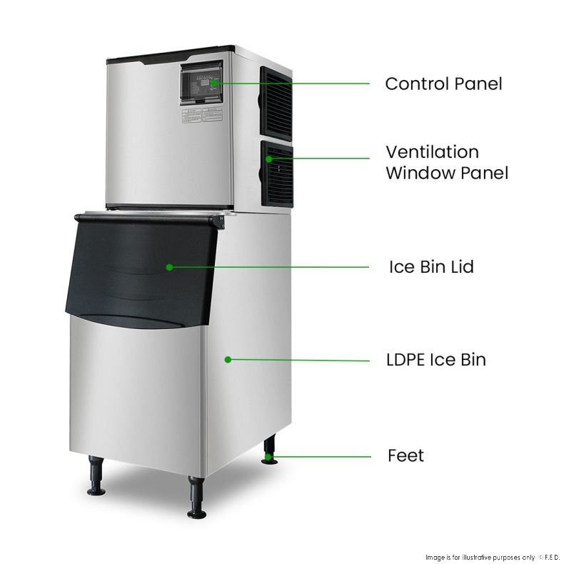 Blizzard SN-500P Air Cooled Cube Ice Maker - 225 Kg