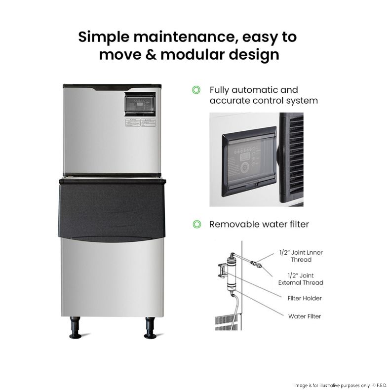 Blizzard SN-500P Air Cooled Cube Ice Maker - 225 Kg