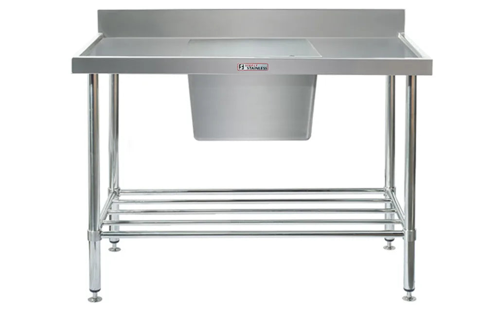 Simply Stainless SS05.1200C LB Sink Bench With Splashback 1200x600x900mm
