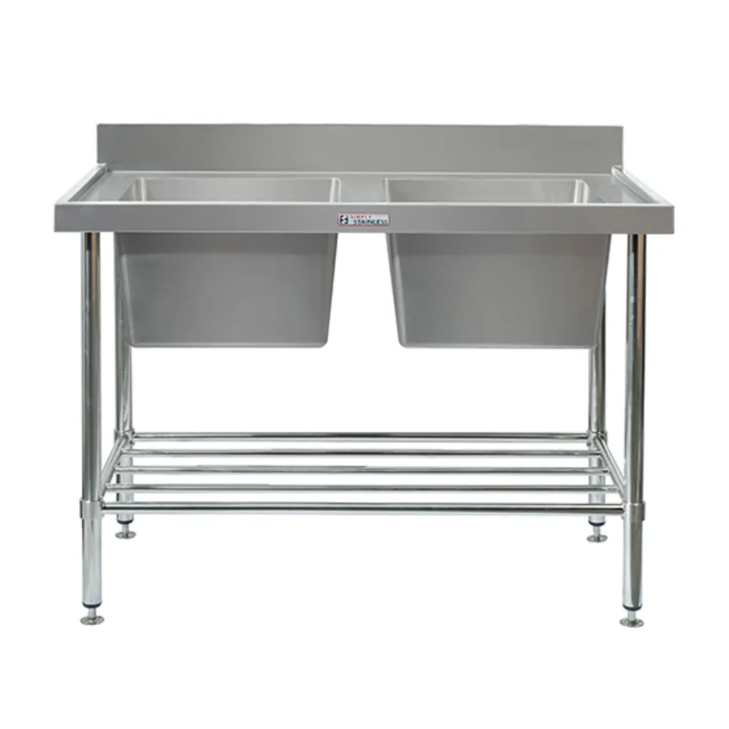 Simply Stainless Double Sink with Splashback