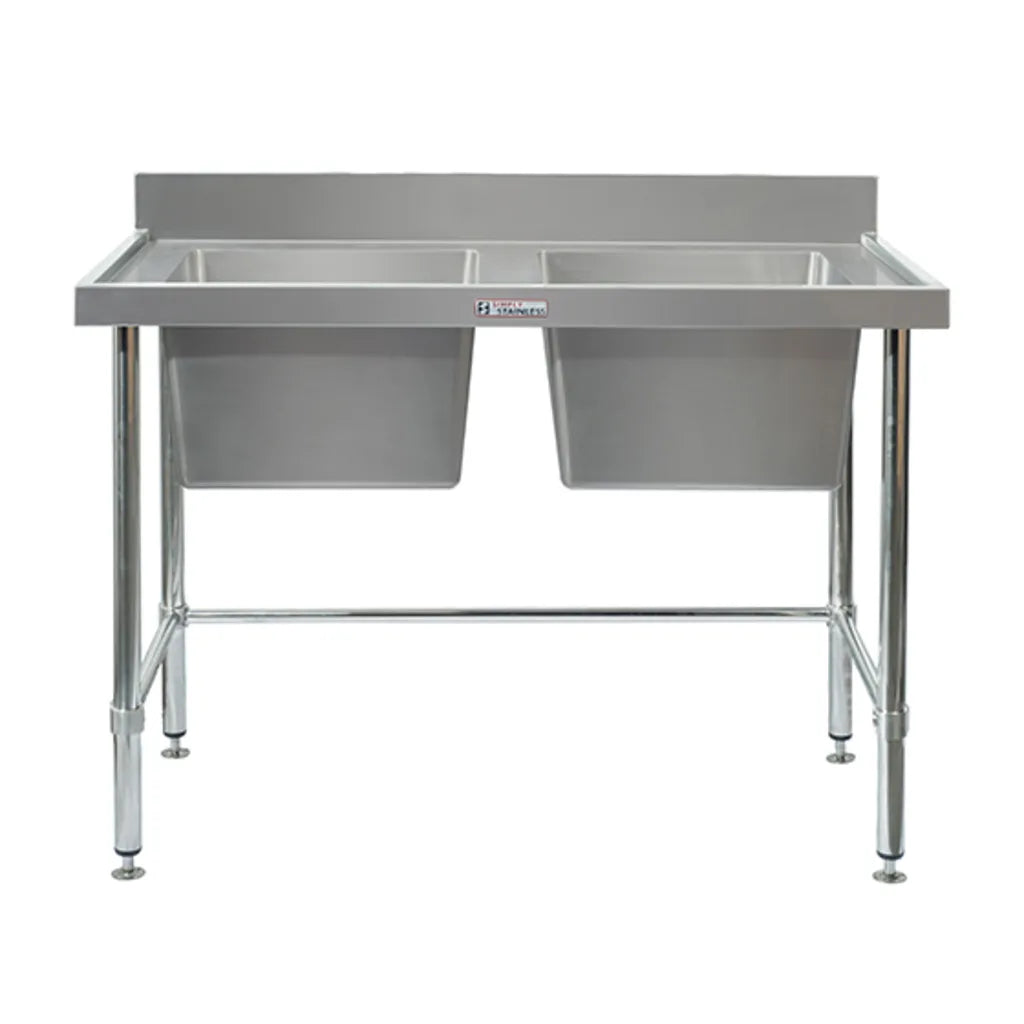 Simply Stainless Double Sink with Splashback