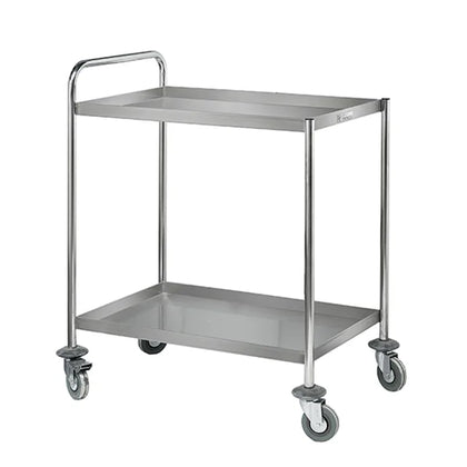 Simply Stainless / SS14 / Stainless Two Tier Trolley, Weight capacity - 80kg / 17kg / W800 x D550 x H900 / Lifetime Warranty