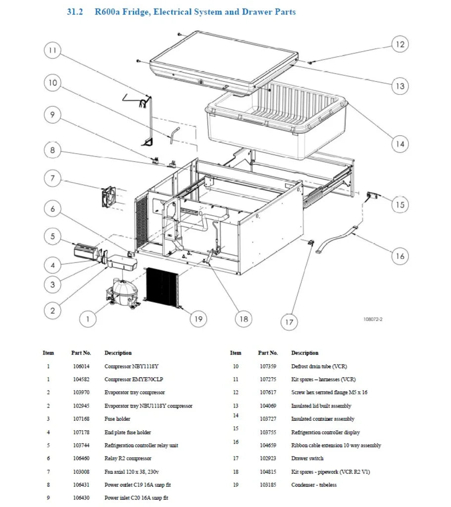 Adande Double Dual Temperature Drawers VCR2 - 854mm Height
