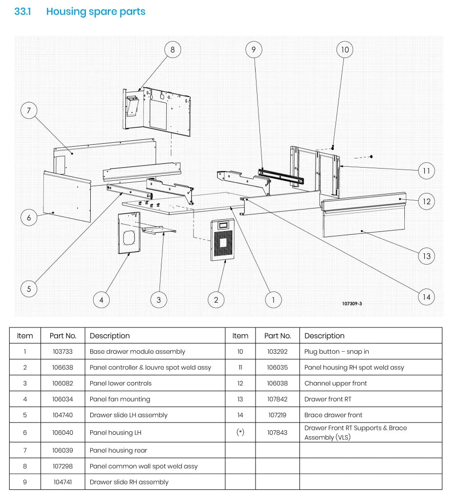 Adande Single Slimline Dual Temperature Drawer