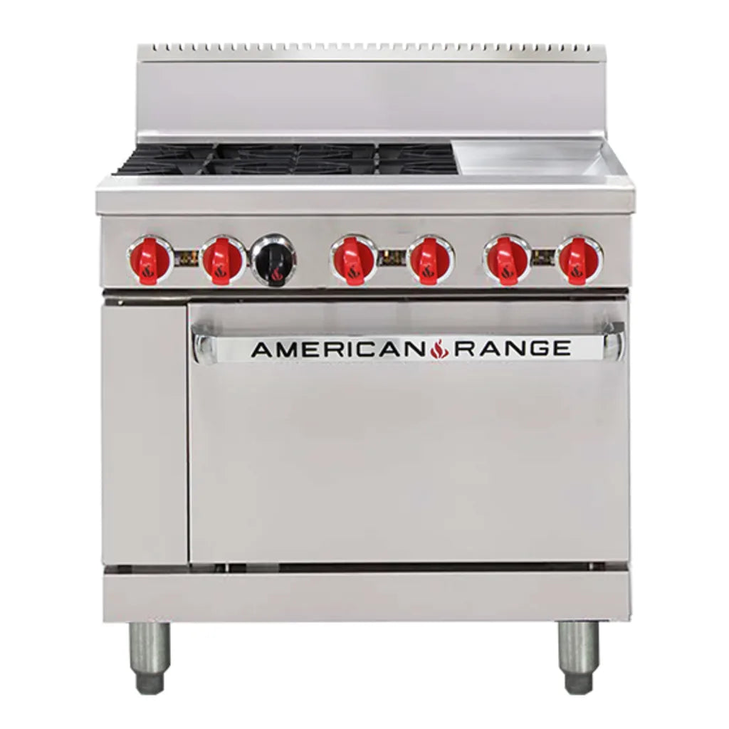 American Range 36" Oven Range AAR.4B.12G.N