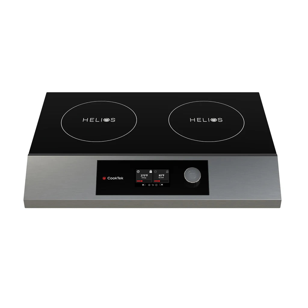 CookTek Helios Dual Hob Side by Side Countertop Induction Cooktop 32 Amp