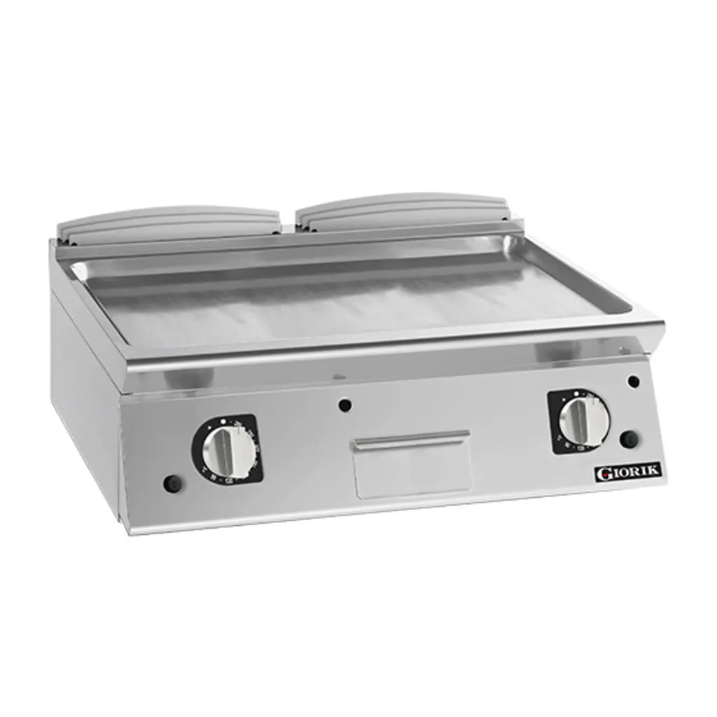 Giorik 900 Series 800mm wide Smooth Satin Chrome Gas Frytop FLG941TCRXT.N