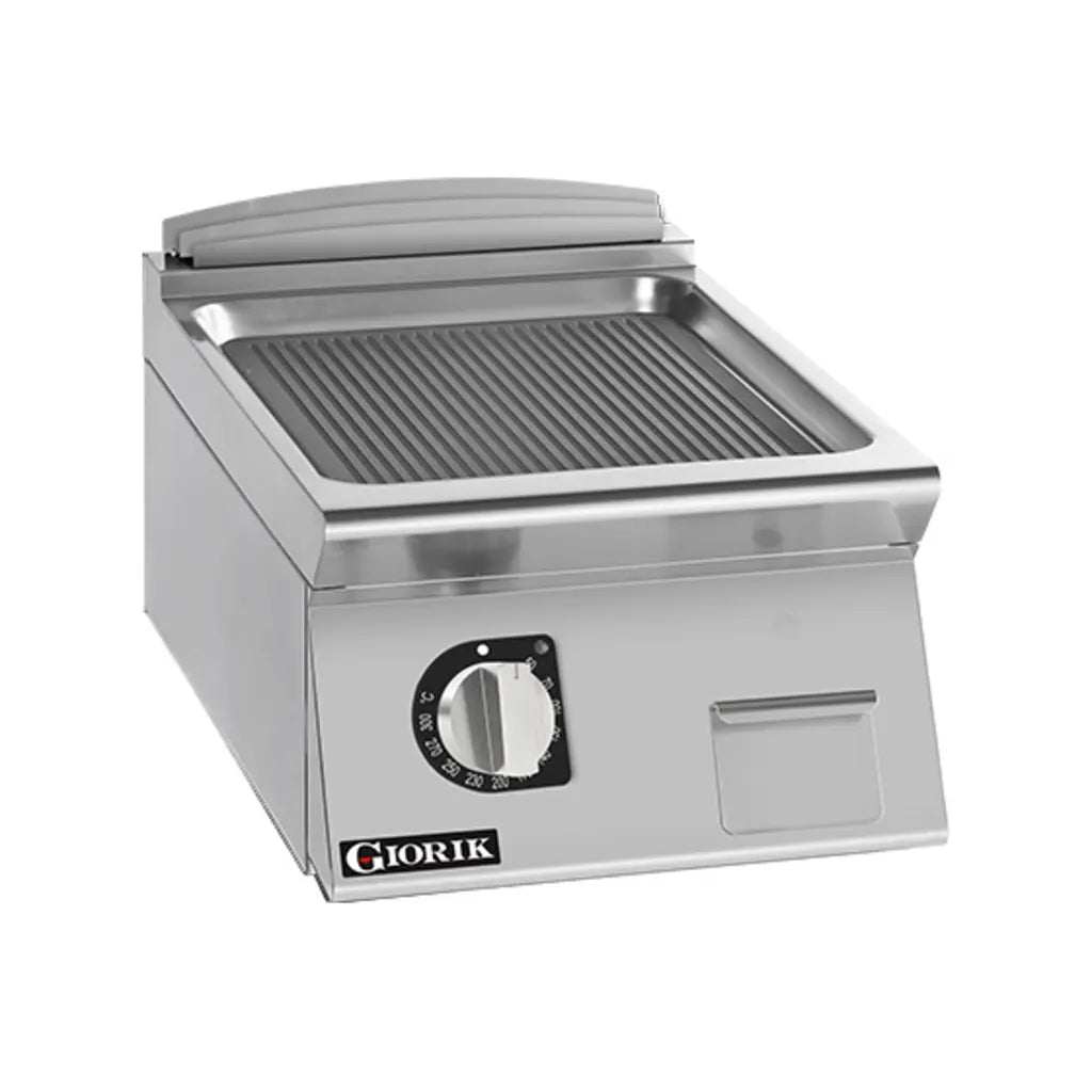 Giorik 900 Series 400mm wide Ribbed Mild Steel Electric Frytop FRE92TFT