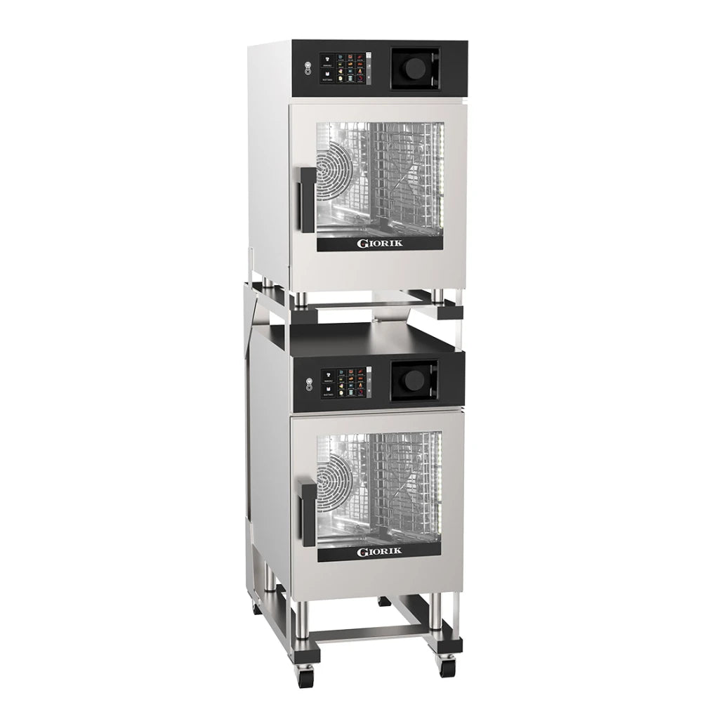 Giorik Stacked 6 on 6 Kore Electric Combi Ovens with Standard Filter & Hood