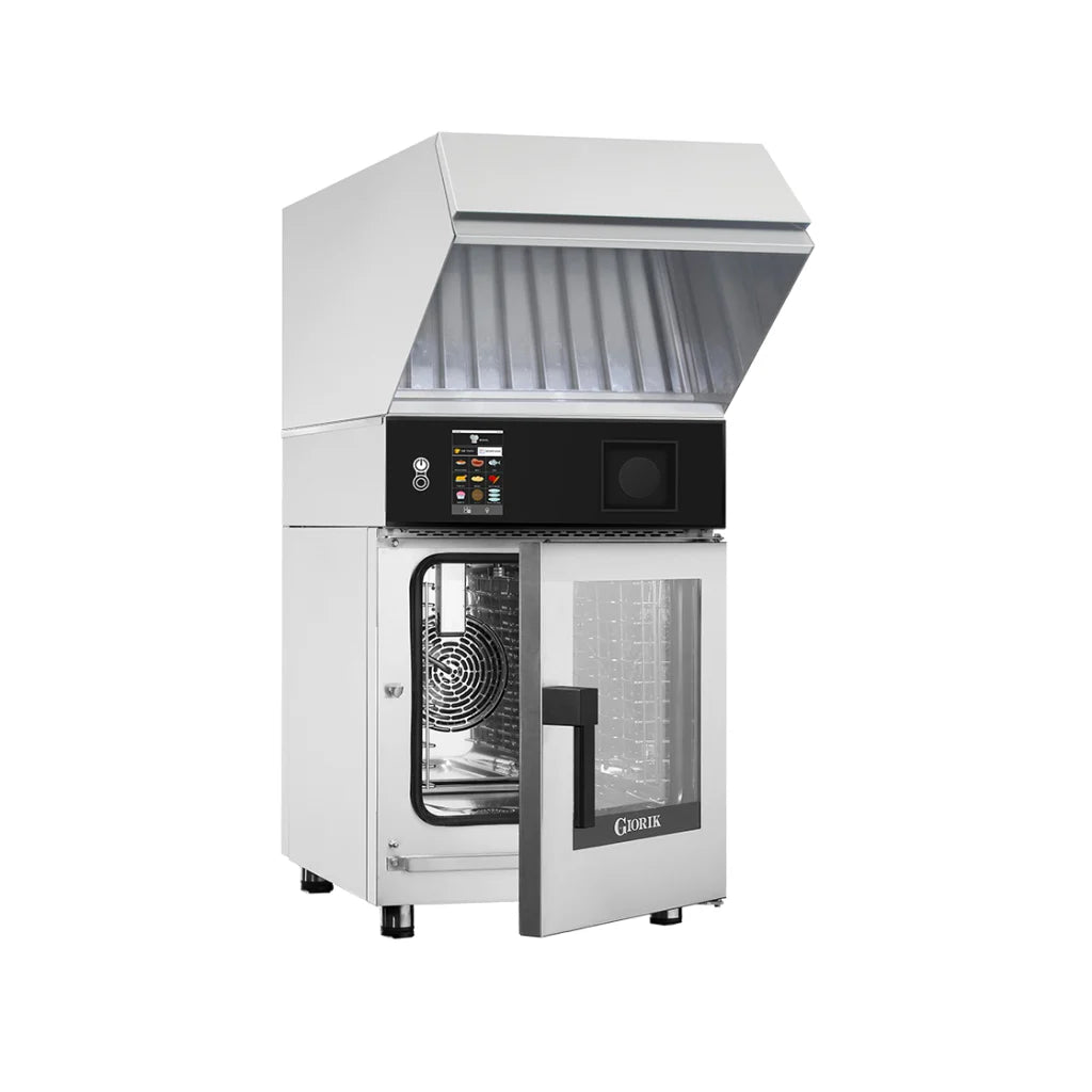 Giorik Mini Touch Injection Electric Combi Oven & Ventless Hood - 6 x 2/3GN KM0623WT.SF.H