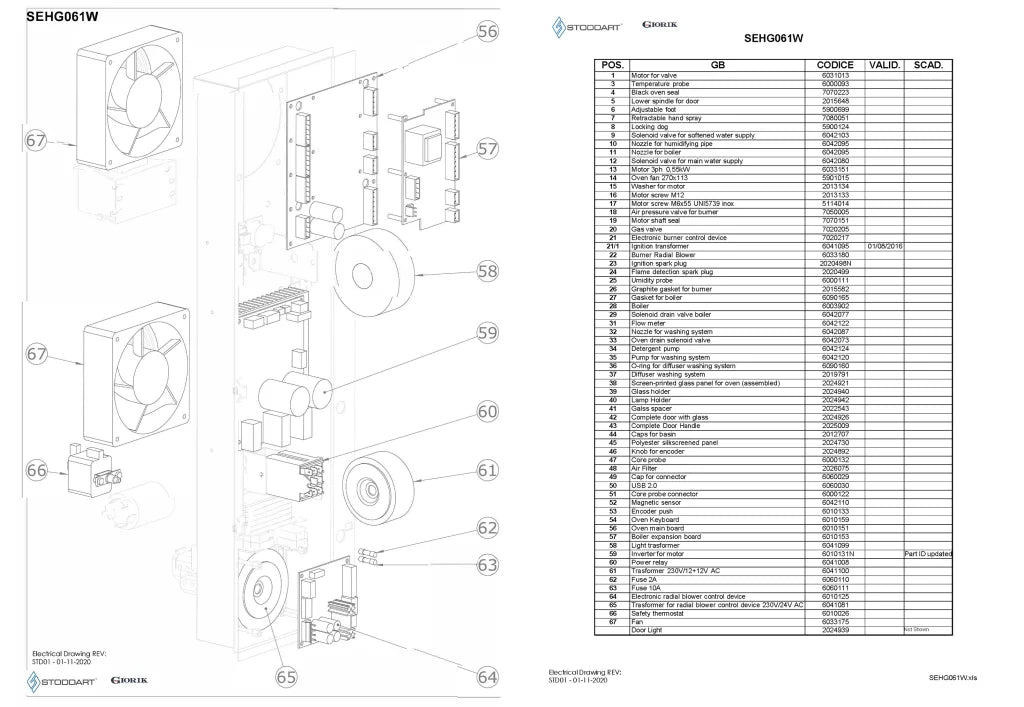 Giorik Steambox Evolution Boiler Gas Combi Oven - 6 x 1/1GN SEHG061WT.SF.N