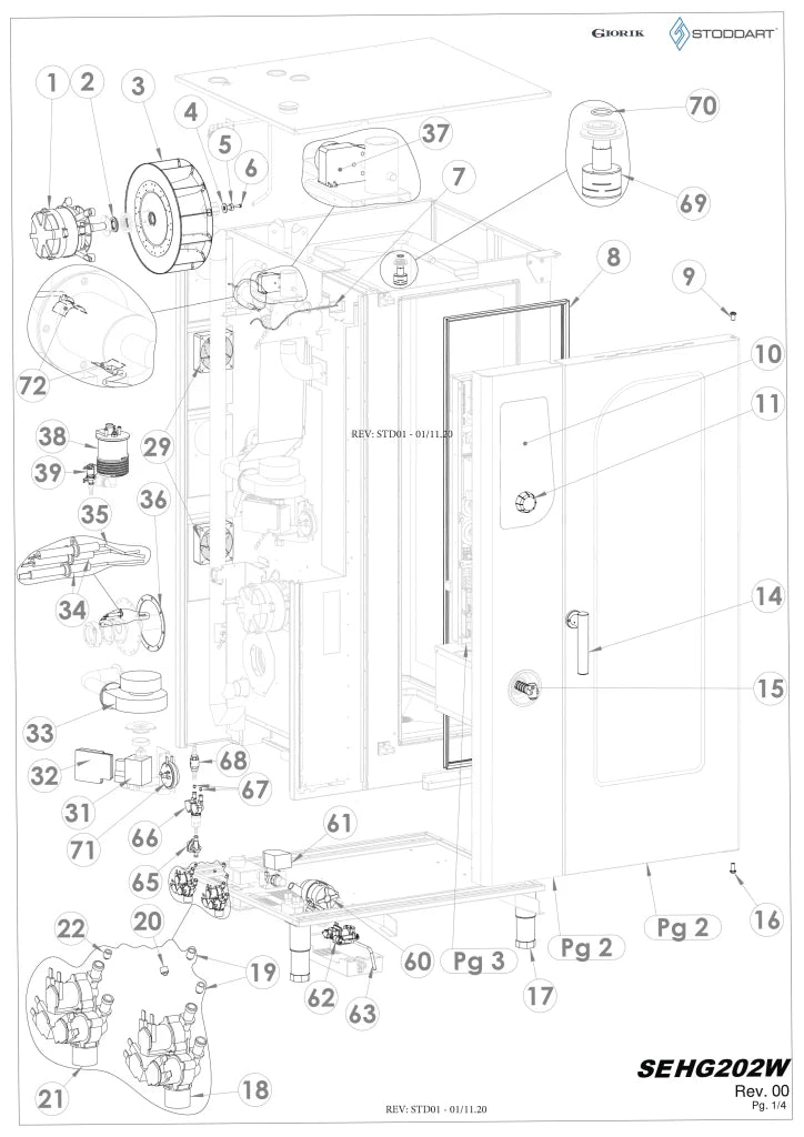 Giorik Steambox Evolution Boiler Gas Combi Oven - 20 x 2/1GN SEHG202WT.SF.N