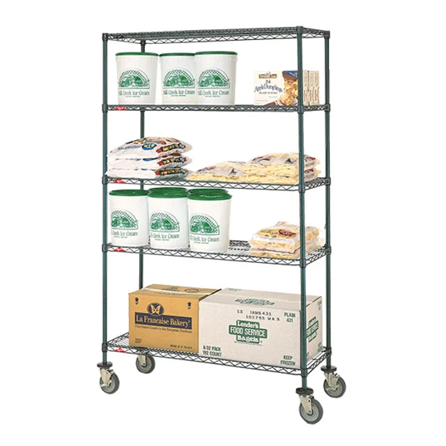 Metro / NK3.M5T68.1460 / Super Erecta Mobile Wire Shelving - 5 Tier 14 X 60 X 74" / 38kg  / W1525 x D355 x H1717 / Lifetime Warranty