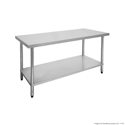 FED 1800-7-WB Economic 304 Grade Stainless Steel Table 1800x700x900