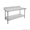 FED 1800-7-WBB Economic 304 Grade Stainless Steel Table with splashback 1800x700x900