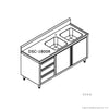 Modular Systems DSC-1800R-H KITCHEN TIDY CABINET WITH DOUBLE RIGHT SINKS